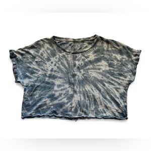 American Eagle Outfitters Blue Tie-Dye Crop Top